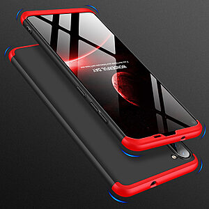 Θήκη GKK Full body Protection 360° από σκληρό πλαστικό για Samsung Galaxy A11 μαύρο / κόκκινο - Image 4