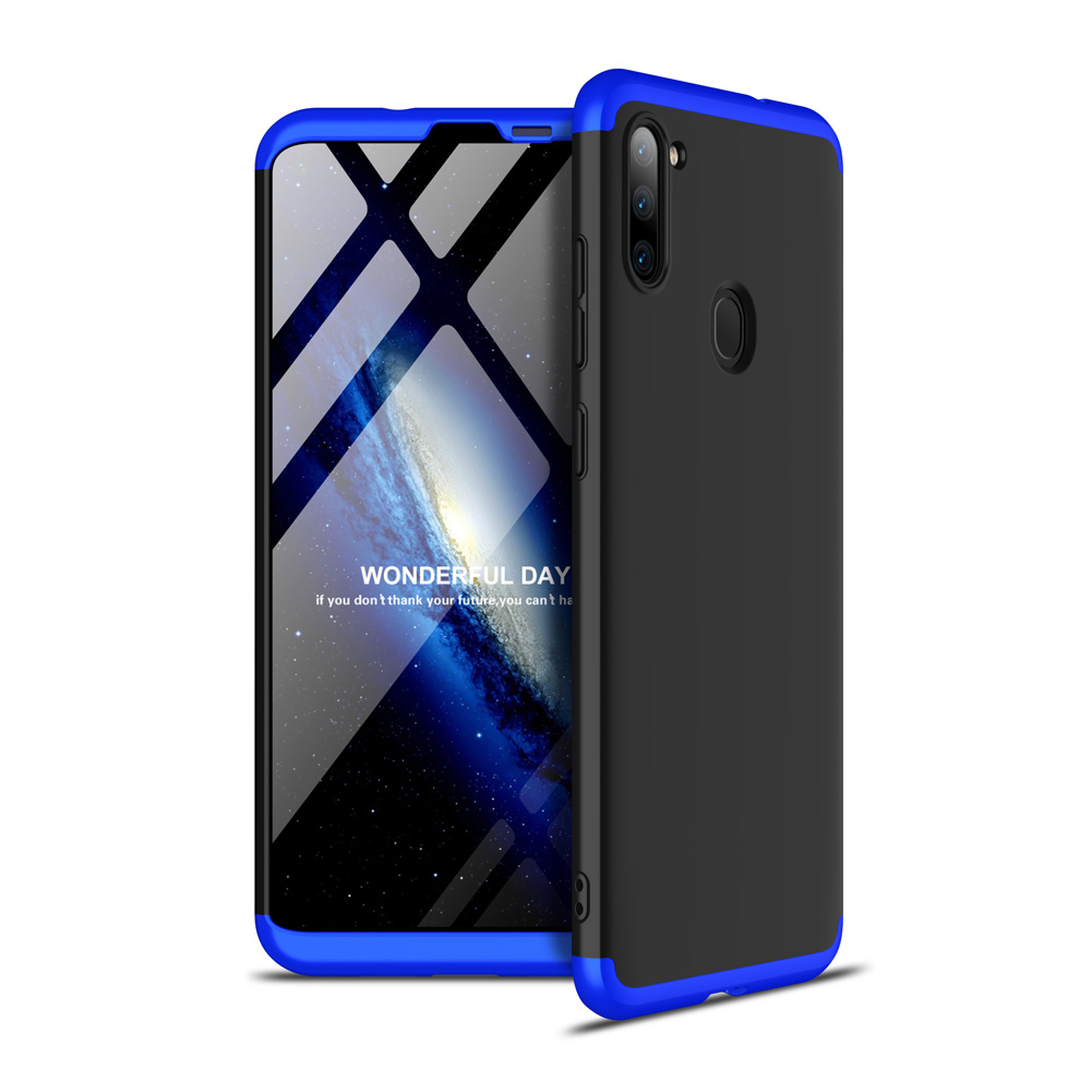 Θήκη GKK Full body Protection 360° από σκληρό πλαστικό για Samsung Galaxy M11 μαύρο / μπλε