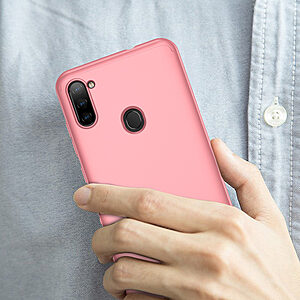 Θήκη GKK Full body Protection 360° από σκληρό πλαστικό για Samsung Galaxy A11 ροζ χρυσό - Image 5