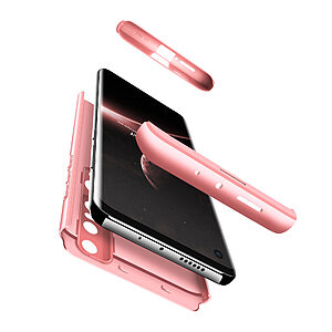 Θήκη GKK Full body Protection 360° από σκληρό πλαστικό για Xiaomi Mi 10 ροζ χρυσό - Image 3