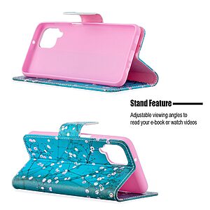 Θήκη Samsung Galaxy A12 / M12 OEM Wintersweet με βάση στήριξης, υποδοχές καρτών και μαγνητικό κούμπωμα Flip Wallet από συνθετικό δέρμα και TPU - Image 5