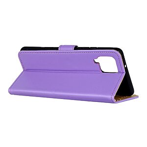 Θήκη Samsung Galaxy A12 / M12 Mad Mask Leather Wallet Case με βάση στήριξης, υποδοχές καρτών και μαγνητικό κούμπωμα Flip Wallet από συνθετικό δέρμα μωβ - Image 4