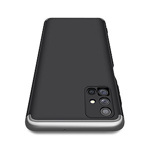 Θήκη GKK Full body Protection 360° από σκληρό πλαστικό για Samsung Galaxy Μ51 μαύρο / ασημί -