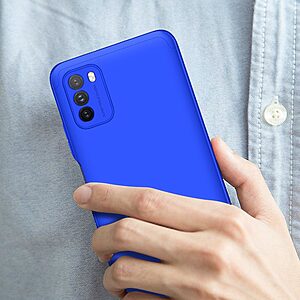 Θήκη GKK Full body Protection 360° από σκληρό πλαστικό για Xiaomi Redmi Note 9T μπλε - Image 3