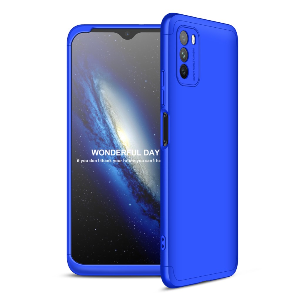 Θήκη GKK Full body Protection 360° από σκληρό πλαστικό για Xiaomi Redmi Note 9T μπλε