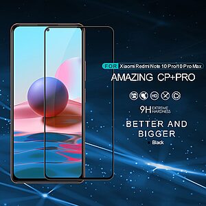 NiLLkin Amazing CP+ Pro Max για Xiaomi Redmi Note 10 Pro (Πλήρης Κάλυψη) Αντιχαρακτικό γυαλί Tempered Glass 9H – μαύρο – 0.33mm - Image 2