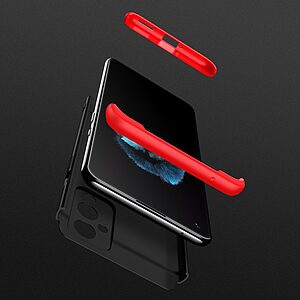 Θήκη GKK Full body Protection 360° από σκληρό πλαστικό για OnePlus 9 μαύρο / κόκκινο - Image 4