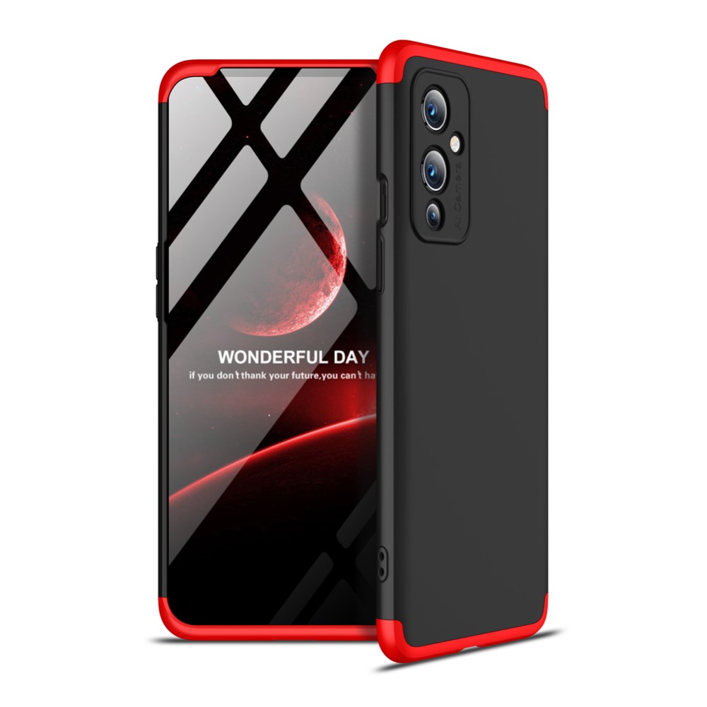 Θήκη GKK Full body Protection 360° από σκληρό πλαστικό για OnePlus 9 μαύρο / κόκκινο Θήκη GKK Full body Protection 360° από σκληρό πλαστικό για OnePlus 9 μαύρο / κόκκινο
