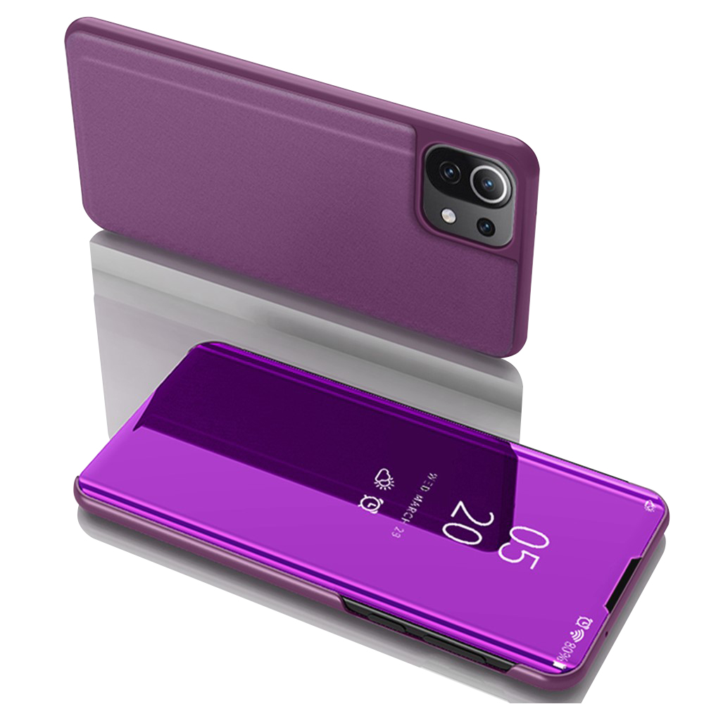 Θήκη Xiaomi Mi 11 Lite 4G / 5G OEM Mirror Surface Series Flip Window δερματίνη μωβ