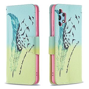 Θήκη Samsung Galaxy A32 4G OEM Feather & Birds με βάση στήριξης
