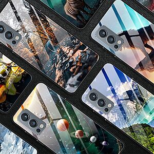 Θήκη OnePlus Nord 2 5G OEM σχέδιο Man On The Moon με πλάτη από Tempered Glass και εσωτερικό TPU - Image 5