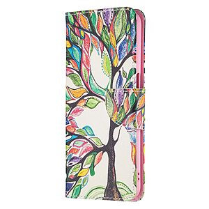 Θήκη Realme 8 5G OEM Colorized Tree με βάση στήριξης, υποδοχές καρτών και μαγνητικό κούμπωμα Flip Wallet από συνθετικό δέρμα και TPU - Image 4