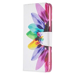 Θήκη Realme 8 5G OEM Colorful Petals με βάση στήριξης, υποδοχές καρτών και μαγνητικό κούμπωμα Flip Wallet από συνθετικό δέρμα και TPU - Image 4