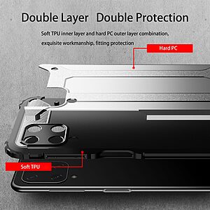 Θήκη Samsung Galaxy A22 4G Mad Mask Armor Guard Hybrid Πλάτη από σκληρό πλαστικό και TPU μπλε - Image 3