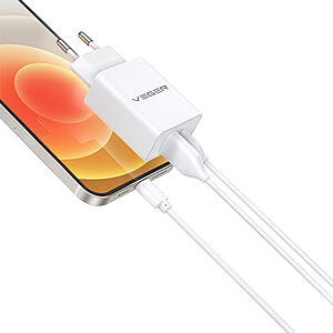 Φορτιστής τοίχου 30W VEGER fast charger για iPhone και Samsung