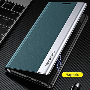 Θήκη iPhone 13 Pro New Design Leather Stand Cover από συνθετικό δέρμα μαύρο - Image 3