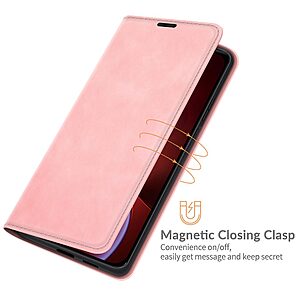Θήκη iPhone 13 Pro Mad Mask Leather Wallet Case V2 με βάση στήριξης, υποδοχές καρτών και εσωτερικό μαγνητικό κούμπωμα Flip Wallet από συνθετικό δέρμα ροζ χρυσό - Image 3