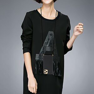 Θήκη iPhone 13 OEM Soft Silicone Sockproof πλάτη με κορδόνι από αντικραδασμικό TPU μαύρο - Image 4