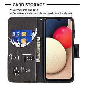 Θήκη Samsung Galaxy A03s OEM Μalicious Face με βάση στήριξης, υποδοχές καρτών και μαγνητικό κούμπωμα Flip Wallet από συνθετικό δέρμα και TPU - Image 5