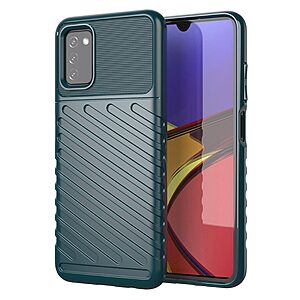 Θήκη Samsung Galaxy A03s OEM Thunder Series Πλάτη από ενισχυμένο TPU πράσινο
