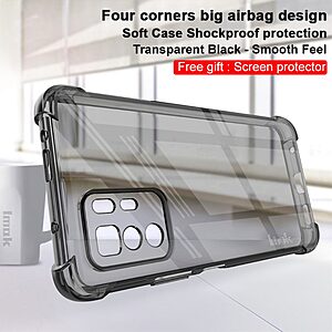 Θήκη Xiaomi Poco X3 GT IMAK Airbag Series με ενισχυμένες γωνίες από Premium ανθεκτικό TPU μαύρο - Image 3