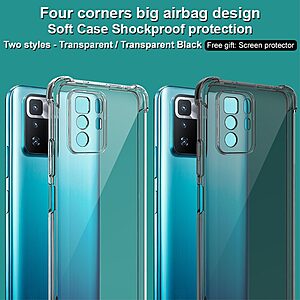 Θήκη Xiaomi Poco X3 GT IMAK Airbag Series με ενισχυμένες γωνίες από Premium ανθεκτικό TPU μαύρο - Image 4