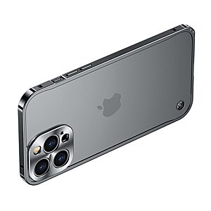 Θήκη iPhone 12 OEM Hybrid Cover συμβατή με MagSafe φορτιστή από Premium μεταλλικό περίβλημα και διάφανη Πλάτη Tempered Glass χρυσό - Image 3