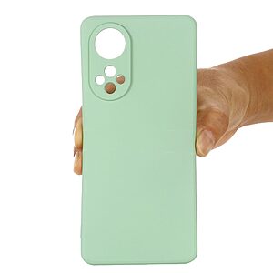 Θήκη Huawei Nova 9 / Honor 50 OEM Soft Liquid Silicone Πλάτη σιλικόνης με κορδόνι πράσινο - Image 5