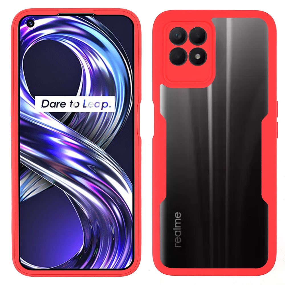 Θήκη Realme 8i OEM Full Cover Case 360° με Screen Protector και TPU Frame κόκκινο Θήκη Realme 8i OEM Full Cover Case 360° με Screen Protector και TPU Frame κόκκινο