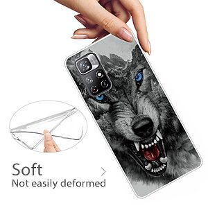 Θήκη Xiaomi Poco M4 Pro 5G OEM σχέδιο Fierce Wolf Πλάτη TPU - Image 3