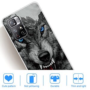 Θήκη Xiaomi Poco M4 Pro 5G OEM σχέδιο Fierce Wolf Πλάτη TPU - Image 4