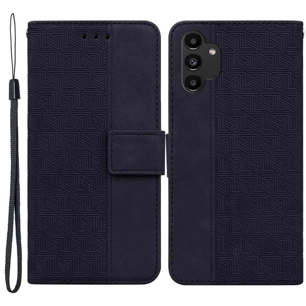 Θήκη Samsung Galaxy A13 OEM Leather Wallet Case Geometry Style με βάση στήριξης