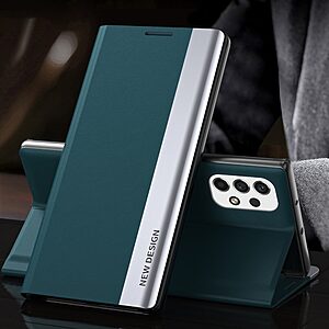 Θήκη Samsung Galaxy A33 5G New Design Leather Stand Cover από συνθετικό δέρμα μαύρο - Image 3
