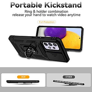 Kickstand και Βάση στήριξης από σκλήρό Premium TPU μαύρο