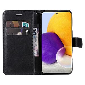 Θήκη Samsung Galaxy A73 5G OEM Leather Wallet Case Series 2 με βάση στήριξης, υποδοχές καρτών και μαγνητικό κούμπωμα Flip Wallet από συνθετικό δέρμα μαύρο - Image 4