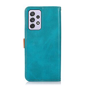 Θήκη Samsung Galaxy A73 5G KHAZNEH Leather Wallet Golden Clasp με βάση στήριξης, υποδοχές καρτών και μαγνητικό κούμπωμα μπλε - Image 3
