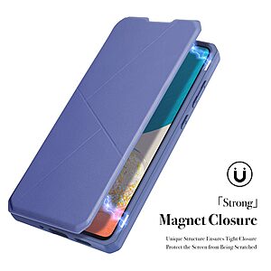 Θήκη Samsung Galaxy A73 5G Dux Ducis Skin X Series Folio με βάση στήριξης, υποδοχή καρτών και μαγνητικό κούμπωμα Flip Wallet από συνθετικό δέρμα και εσωτερικό TPU μπλε - Image 5