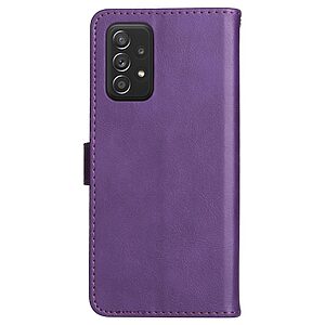 Θήκη Samsung Galaxy A73 5G OEM Leather Wallet Case Series 2 με βάση στήριξης, υποδοχές καρτών και μαγνητικό κούμπωμα Flip Wallet από συνθετικό δέρμα μωβ - Image 3