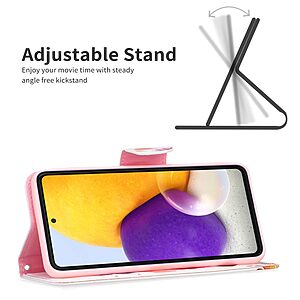 Θήκη Samsung Galaxy A73 5G OEM Vivid Butterflies με βάση στήριξης, υποδοχές καρτών και μαγνητικό κούμπωμα Flip Wallet από συνθετικό δέρμα και TPU - Image 4