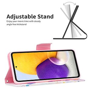 Θήκη Samsung Galaxy A73 5G OEM Blue Butterfly & Flowers με βάση στήριξης, υποδοχές καρτών και μαγνητικό κούμπωμα Flip Wallet από συνθετικό δέρμα και TPU - Image 4