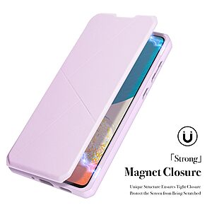 Θήκη Samsung Galaxy A73 5G Dux Ducis Skin X Series Folio με βάση στήριξης, υποδοχή καρτών και μαγνητικό κούμπωμα Flip Wallet από συνθετικό δέρμα και εσωτερικό TPU ροζ - Image 4