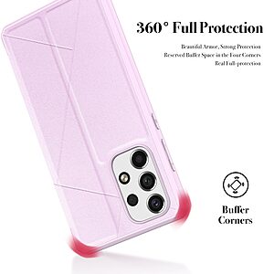 Θήκη Samsung Galaxy A73 5G Dux Ducis Skin X Series Folio με βάση στήριξης, υποδοχή καρτών και μαγνητικό κούμπωμα Flip Wallet από συνθετικό δέρμα και εσωτερικό TPU ροζ - Image 5
