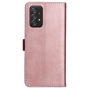 Θήκη Samsung Galaxy A73 5G OEM Leather Wallet Case Series 2 με βάση στήριξης, υποδοχές καρτών και μαγνητικό κούμπωμα Flip Wallet από συνθετικό δέρμα ροζ χρυσό - Image 3