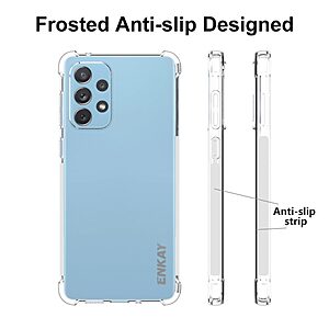 Θήκη Samsung Galaxy A73 5G ENKAY Enkay Silicone Sockproof Anti-Slip Transparent Πλάτη TPU διάφανη - Image 4