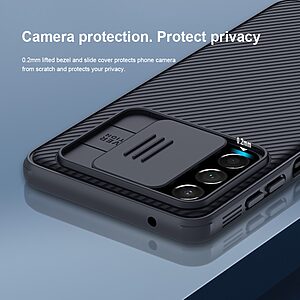 Θήκη Samsung Galaxy A73 5G NiLLkin Camshield Pro Series Πλάτη με προστασία για την κάμερα από σκλήρό Premium TPU μαύρο - Image 3