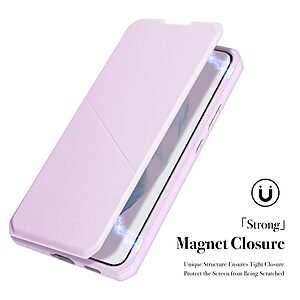 Θήκη Samsung Galaxy S22 Plus 5G DUX DUCIS Skin X Series Folio με βάση στήριξης, υποδοχή καρτών και μαγνητικό κούμπωμα Flip Wallet από συνθετικό δέρμα και εσωτερικό TPU ροζ - Image 4