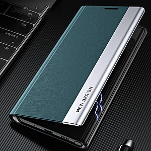 Θήκη Samsung Galaxy S22 Ultra 5G New Design Leather Stand Cover από συνθετικό δέρμα λευκό - Image 4