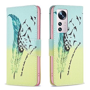 Θήκη Xiaomi 12 5G / 12X 5G OEM Feather & Birds με βάση στήριξης