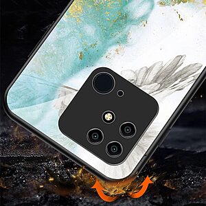 Θήκη Xiaomi Redmi 10C OEM σχέδιο Marble με Πλάτη Tempered Glass TPU λευκό - Image 5