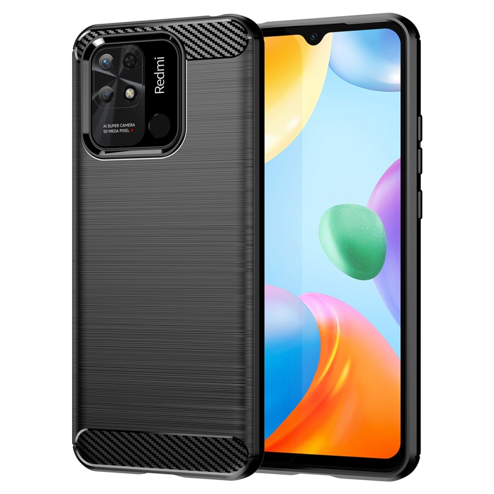Θήκη Xiaomi Redmi 10C Mad Mask Brushed TPU Carbon Πλάτη μαύρο